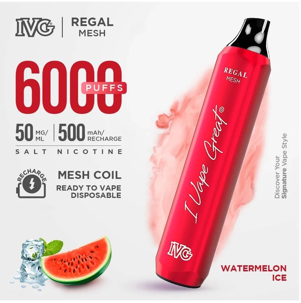 IVG REGAL 6000PUFFS Disposable 5 Vape On Hai